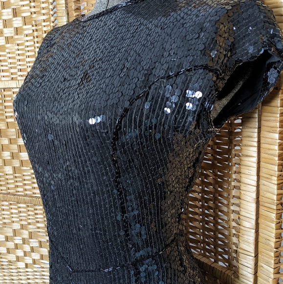 80s Vintage Sequin Beaded Dress - Picture 5 of 11